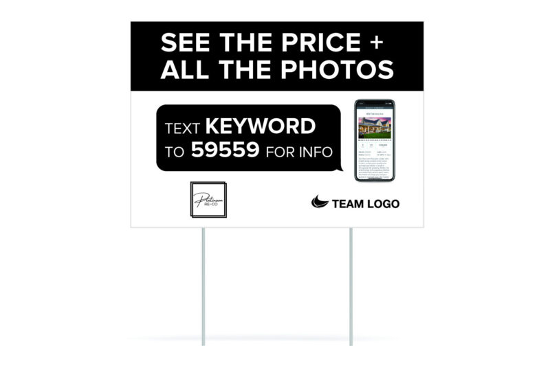Platinum Re-Co | Sign 24"x18" w/H-Stake