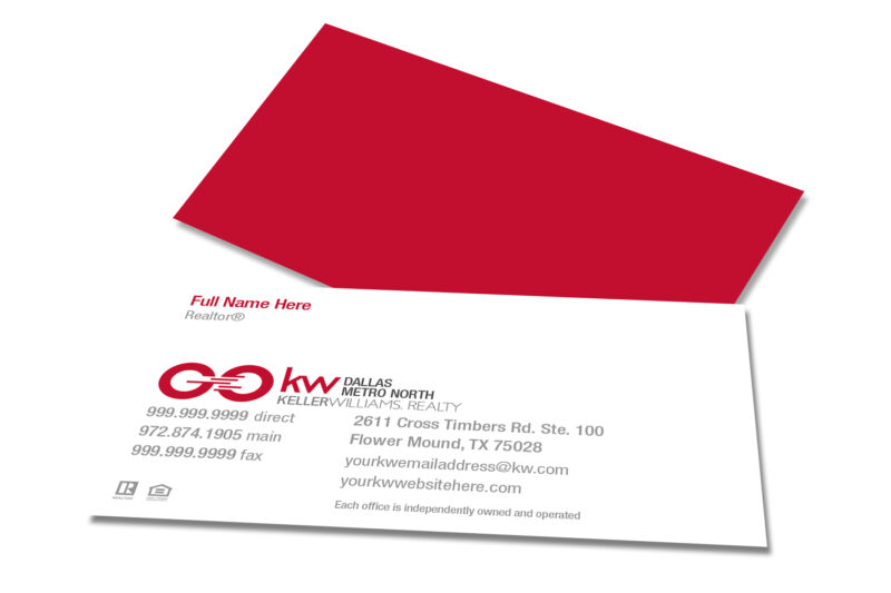 Classic GO White/Red Horizontal Business Card