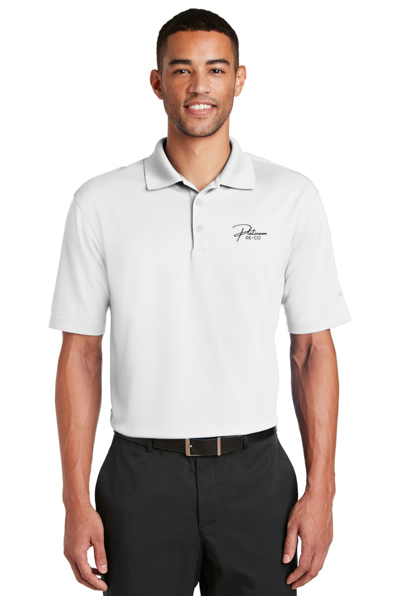Nike Mens Short Sleeve Polo with Platinum Re-Co Logo - Image 2