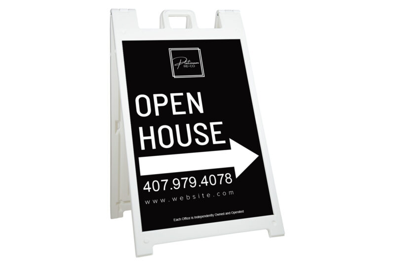 Platinum Re-Co | 24x36 Signicade® Deluxe A-Frame signs