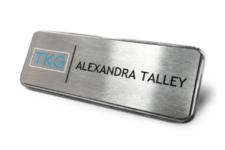 TKG Framed Name Tag – Silver 1×3 Name Tag