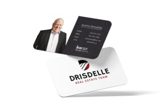 Drisdelle Real Estate Spot UV Business Cards
